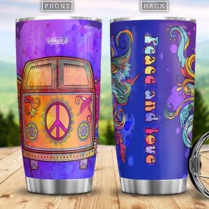 Hippie Van Peace And Love All Over Print  Tumbler